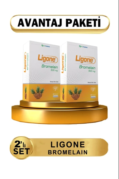 Ligone Bromelain 60 Kapsül 2 Adet ürün görseli 1