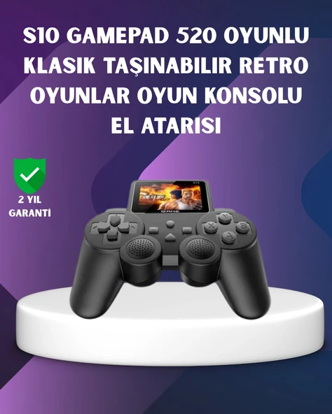 500 Dahili Oyunlu Taşınabilir Retro El Konsolu-2.4 inç Renkli Ekranlı ürün görseli 1