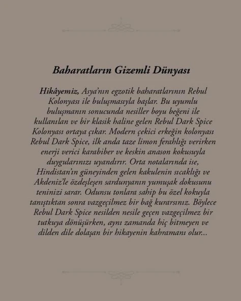 Rebul Dark Spice Edc 50 Ml Kolonya - Resim 2