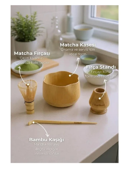 BAMBUM CASHİ MATCHA ÇAYI FIRÇASI - Resim 2