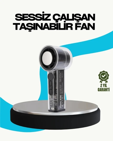 Sessiz Çalışan Taşınabilir Fan | USB Şarjlı ve Kompakt Tasarım ürün görseli 1