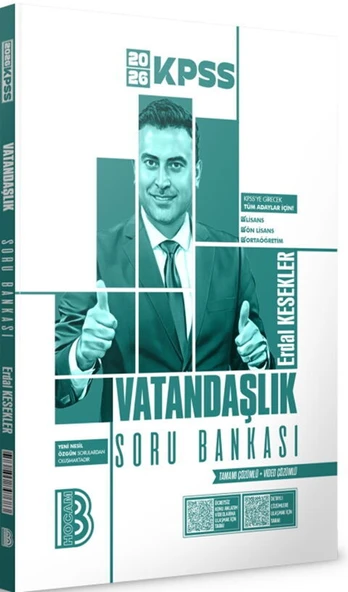 Benim Hocam Yayınları 2026 KPSS Vatandaşlık Tamamı Video Çözümlü Soru Bankası ürün görseli 1