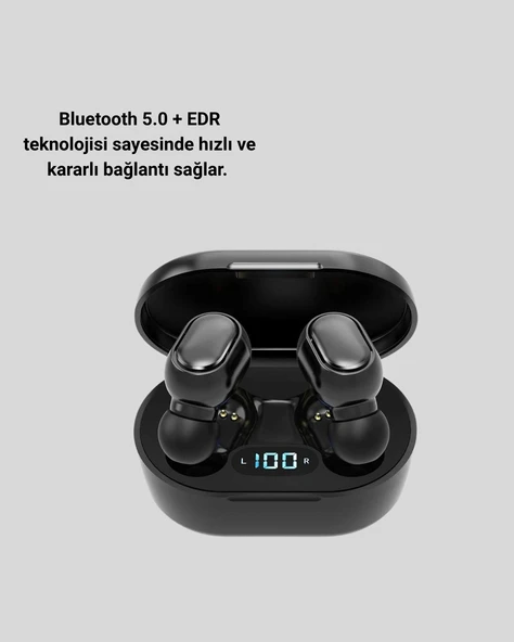 iOS ve Android Uyumlu Bluetooth 5.0 Kulaklık - Resim 2