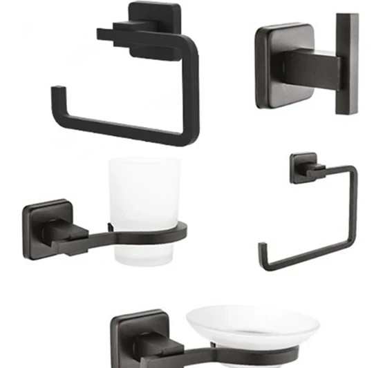 MK Yale Banyo Aksesuar 5 Li Set Siyah ürün görseli 1