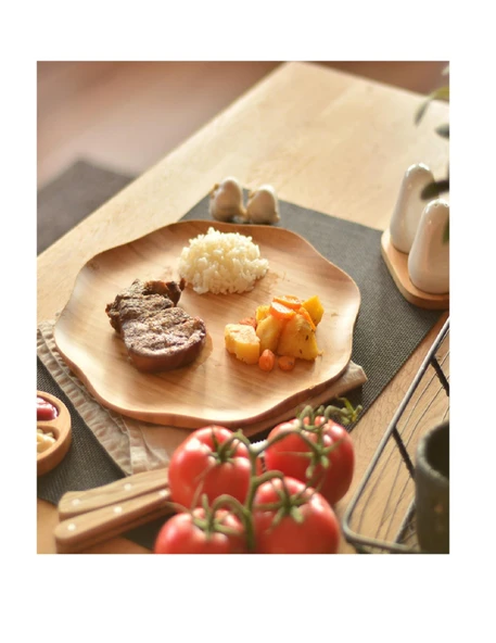 BAMBUM PAPPİ ÇİÇEK TABAK 28 CM B2599 ürün görseli 1