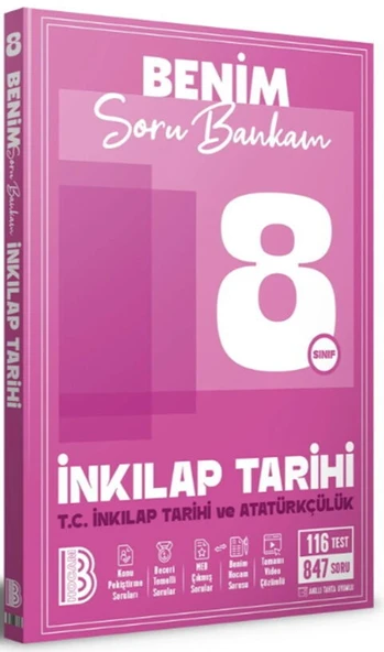 Benim Hocam Yayınları 8. Sınıf T.C. İnkılap Tarihi ve Atatürkçülük Soru Bankam ürün görseli 1