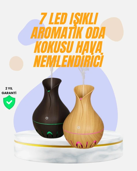Led Işıklı Ultrasonik Oda Nemlendirici ve Uçucu Yağ Difüzörü ürün görseli 1