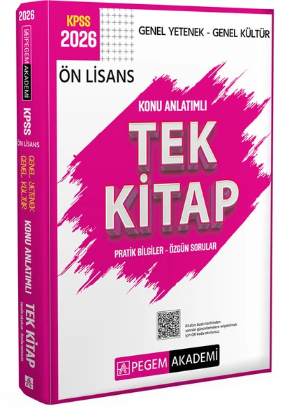 Pegem 2026 KPSS Ön Lisans Konu Anlatımlı Tek Kitap Pegem Akademi Yayınları ürün görseli 1