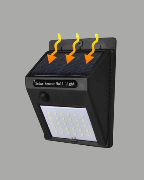 Sensörlü 20 LED Solar Duvar Lambası 3 Metre Algılama Mesafesi - Resim 5