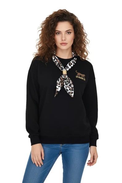 Kadın Spor Sıfıryaka Sweatshirt Fular lı BGL-ST05062 ürün görseli 1