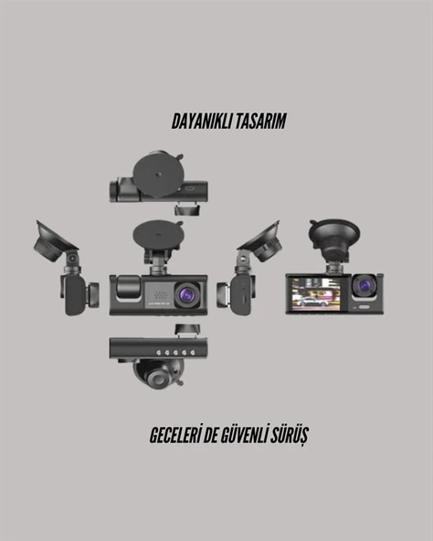 TA-01 LCD Ekranlı Gece Görüşlü Araç Kamerası - Resim 2