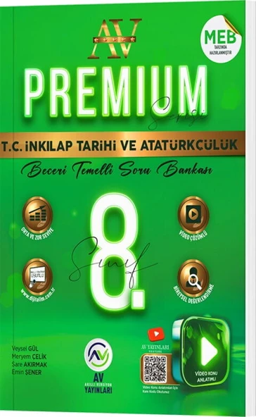 Av Yayınları 8. Sınıf İnkılap Tarihi ve Atatürkçülük Premium Beceri Temelli Soru Bankası ürün görseli 1