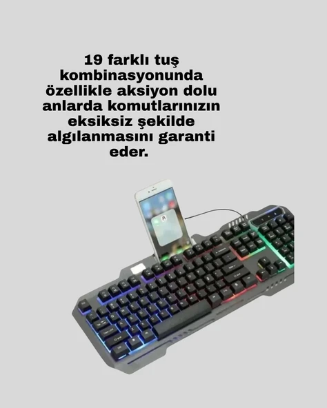 Mekanik  Seti – LED Işıklandırma ve Ergonomik Mouse - Resim 2