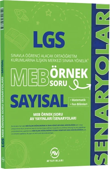 Av Yayınları 8. Sınıf LGS MEB Sayısal Örnek Soru Senaryoları ürün görseli 1