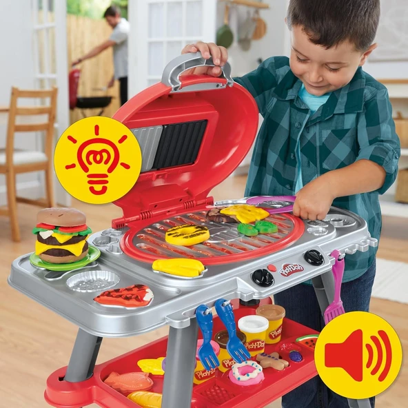 Play-Doh Işıklı Sesli Cızırtılı Izgara Oyun Seti Playdoh Sizzlin Grill Oyun Hamuru Seti Play Doh ürün görseli 1