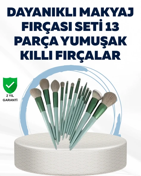 Profesyonel Kullanıma Uygun 13 Parça Makyaj Fırçası Takımı Fiber Kıllı ürün görseli 1