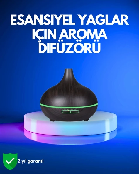 550 ml Kapasiteli Ultrasonik Difüzör – Yağsız Nemlendirici Kullanımıyla Uyumlu ürün görseli 1