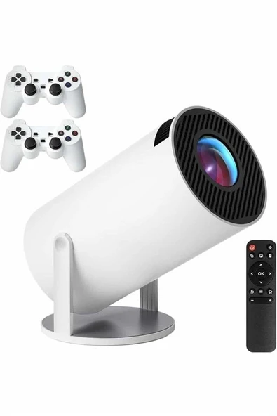 4K Wireless Çift Kollu Kumandalı Oyun Projeksiyonu Retro Video Oyunu ürün görseli 1