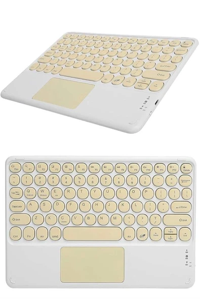 Bluetooth Touchpad Klavye Ultra İnce Taşınabilir Q Klavye - Resim 5