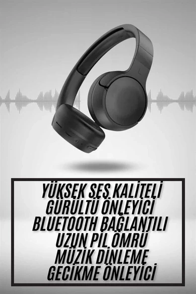 Yeni Nesil Kulak Üstü Bluetooth Kulaklık Type-C Girişli Yüksek Ses Kaliteli ürün görseli 1