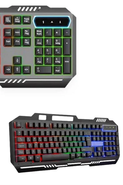 RGB Işıklı   Klavye Q Klavye Mouse Hediyeli - Resim 5