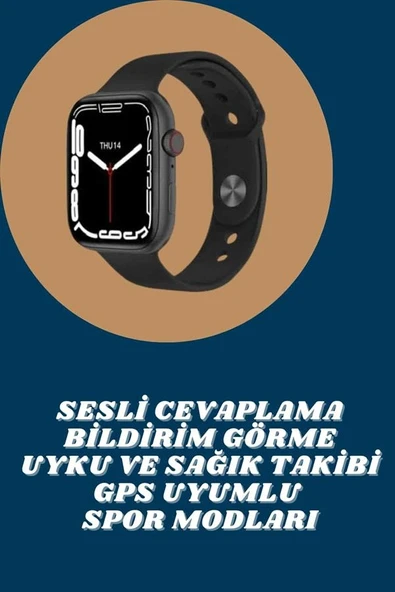 Akıllı Saat Tema Değiştirme Uyku ve Sağlık Takibi Sesli Asistan Bildirim Görme ürün görseli 1