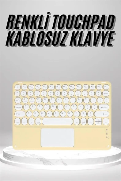 Touchpad Uyumlu Bluetooth Klavye Slim Kablosuz Wifi Q Klavye - Resim 2