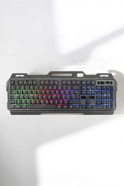 Klavyesi Q Klavye RGB Işıklı Mouse Hediyeli - Resim 4