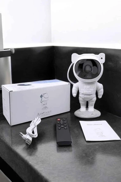 Astronot Görünümlü Projeksiyon Speaker Taşınabilir - Resim 5