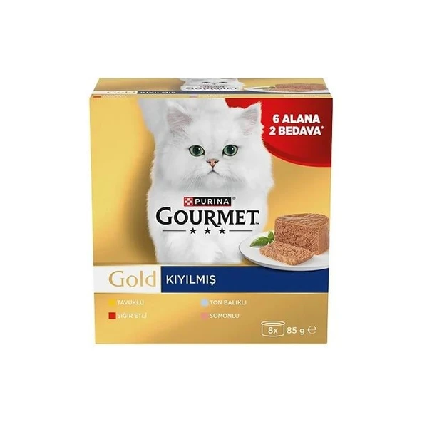 Gourmet Gold Kıyılmış Karışık Etli Kedi Konservesi 85 gr (6+2) ürün görseli 1