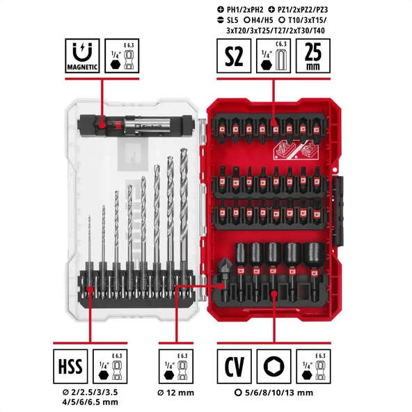 Einhell M-Case Kombi Matkap Uç Seti 39 Parça 108759 - Resim 2