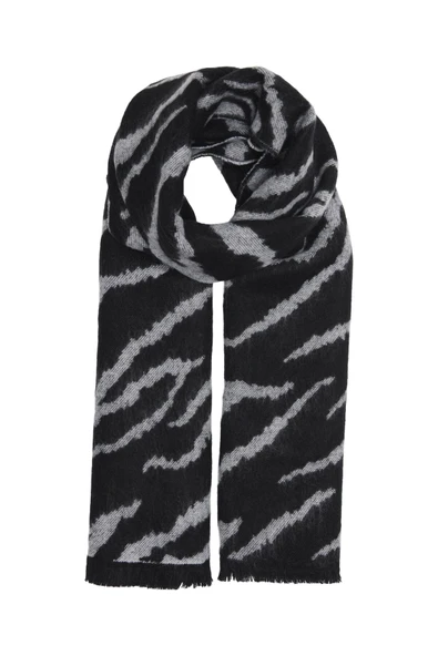 Only Oversize Zebra Desenli Atkı - Kışlık Şal - Resim 2