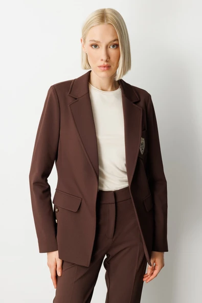 Ekol Oversize Minimalist Uzun Kol Kadın Ceket - Günlük & Şık ürün görseli 1
