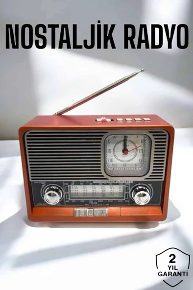 Nostaljik Görünümlü USB Girişli Bluetooth Bağlantılı Radyo ürün görseli 1