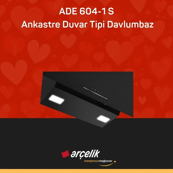 ARÇELİK ADE 604-1 S Ankastre Duvar Tipi Davlumbaz - Resim 3