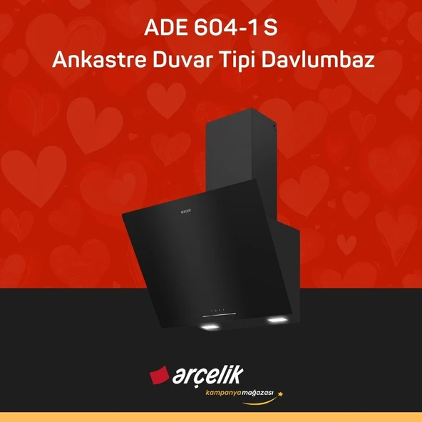 ARÇELİK ADE 604-1 S Ankastre Duvar Tipi Davlumbaz - Resim 2