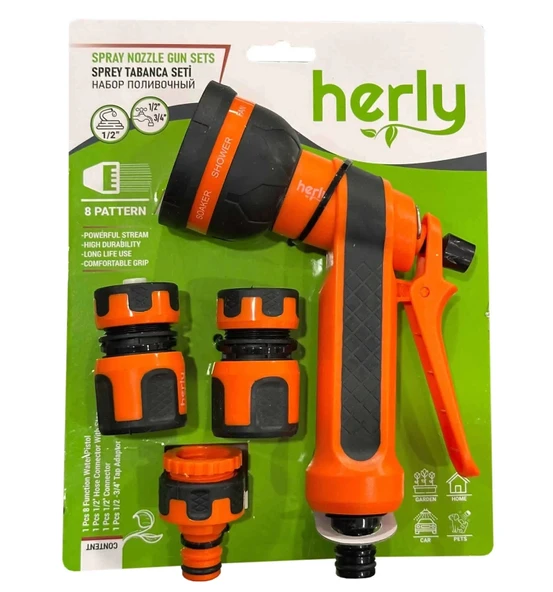 Herly HL2201 Sulama Sprey Tabanca Seti 8 Fonksiyonlu ürün görseli 1
