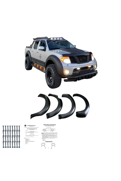 ROAL TUNİNGNİSSAN NAVARA D40 JUMBO ÇAMURLUK DODİK KAPLAMA KABARTMA SETİ - 2005-2010 UYUMLU ürün görseli 1