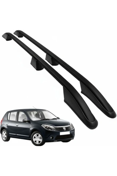 ROAL TUNİNGDacia Sandero Sport Tavan Çıtası Siyah 2008-2012 Arası Birebir Uyumlu Araç Üstü Port Bagaj Çıtası Set ürün görseli 1
