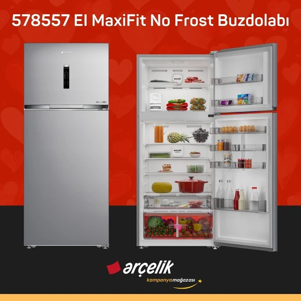 ARÇELİK 578557 EI MaxiFit Üstten Donduruculu Buzdolabı ürün görseli 1