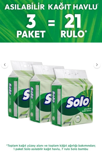 Solo Asılabilir Kağıt Havlu 1=7 3'lü - Resim 2