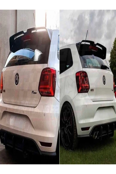 ROAL TUNİNG2009-2017 VOLKSWAGEN POLO PLASTİK YARASA SPOİLER PİANO BLACK ürün görseli 1