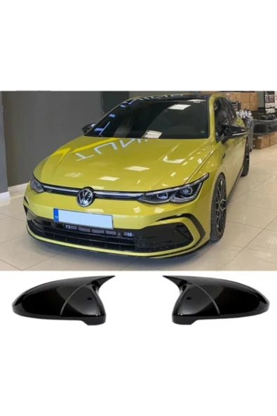 ROAL TUNİNGVolkswagen Golf 8 2019+ Sonrası Batman Yarasa Ayna Kapağı Piano Black ürün görseli 1