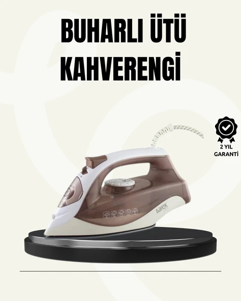 Buharlı Ütü 2200W Seramik Taban 300 ml Kahverengi Dikey Ütüleme ürün görseli 1