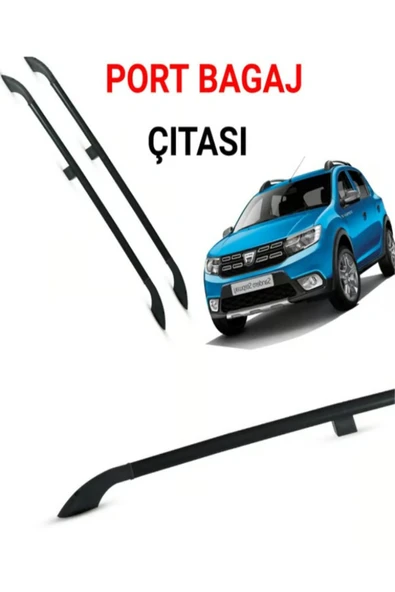ROAL TUNİNGDacia Sandero Stepway 2 Uyumlu Siyah Tavan Çıtası Takımı Premium Alüminyum Gövde (2013 ve Üzeri) ürün görseli 1