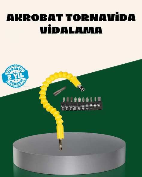 12 Parça Akrobat Bits Seti Çok Amaçlı Vidalama Dayanıklı Çelik ürün görseli 1