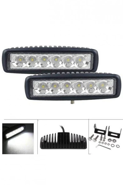 İtibar 6 Ledli 18w Metal Kasalı Off Road Gündüz Farı Sis Farı Lambası 1 Adet Aynı Gün Kargo ürün görseli 1