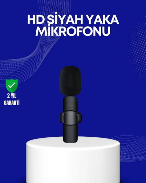 Lightning Girişli 2’li Kablosuz Yaka Mikrofonu Çift Kişilik Kayıt ürün görseli 1