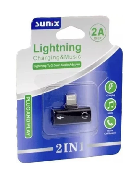 Sunix 2in1 Lightning to Çoğaltıcı CT-01 ürün görseli 1