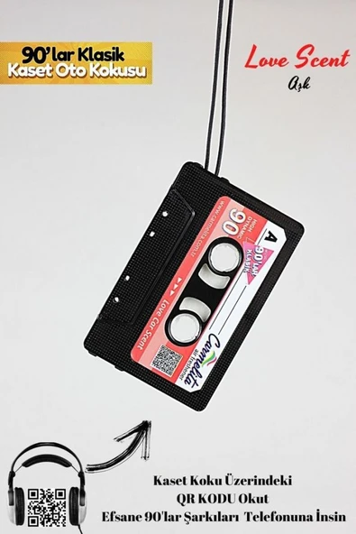 İtibar Nostaljik Kaset Şeklinde Oto Kokusu - Aşk ürün görseli 1